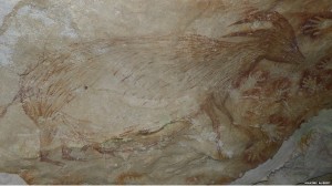 cave-painting-of-dwarfed-bovid-Sulawesi